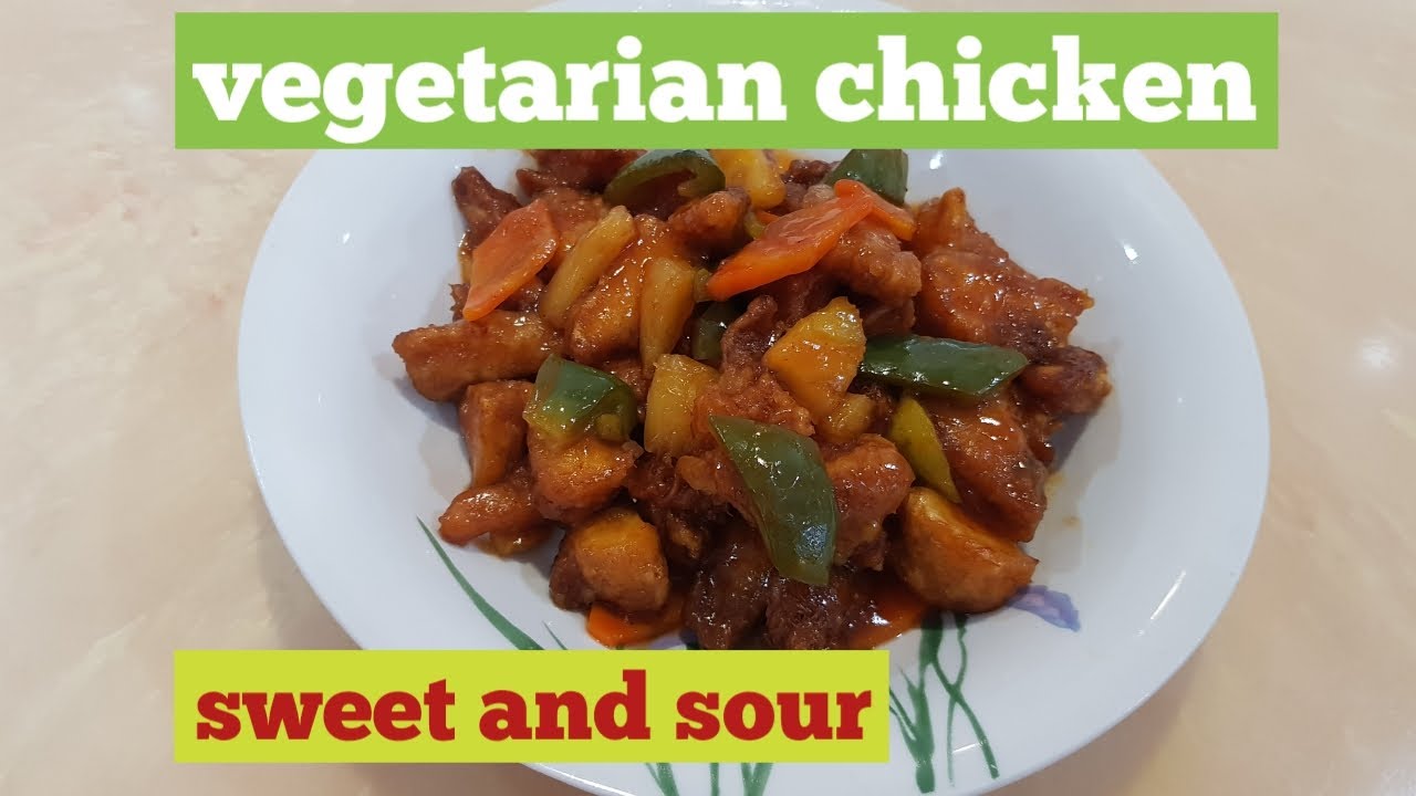 vegetarian chicken sweet and sour