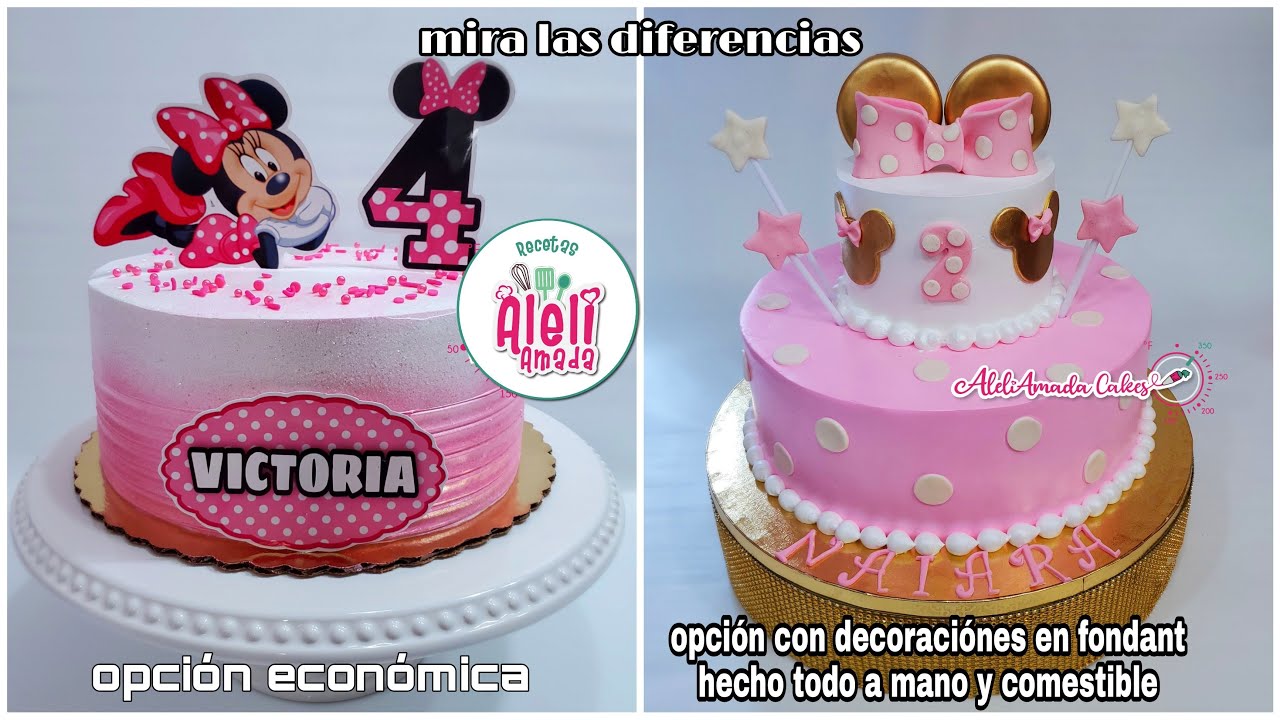 Decorando Un Pastel De Mine Mouse Desde Ceros