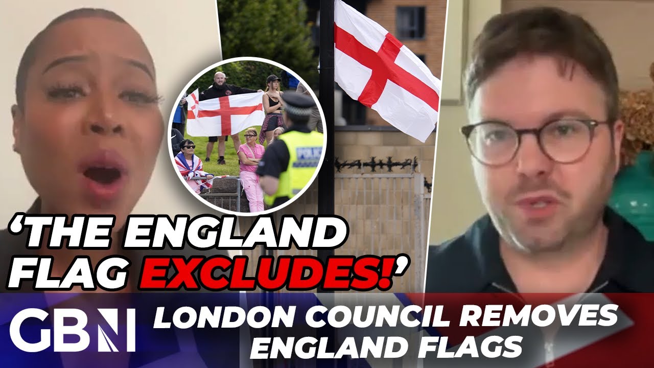 'England's flag is NOT divisive!' | FIERY clash as London council tears down St George's flags