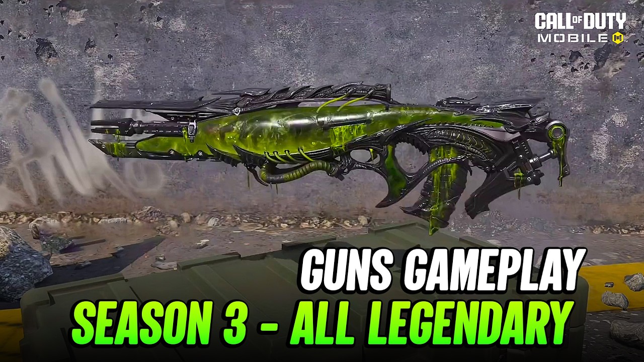 Season 3 All Legendary Guns Gameplay CODM - Iron sight & Kill Effects COD Mobile - Paranoia Leaks