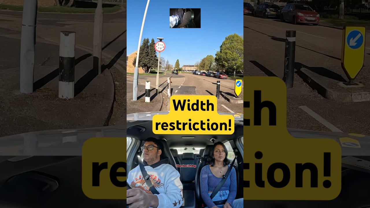 Width restriction #driving #mock #test #width #narrow #road #london #car #teacher #fyp #pov #howto