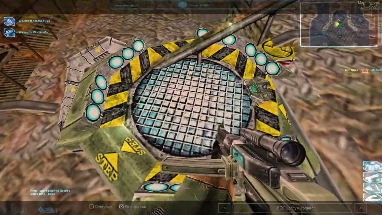 Half Life 1 Natural Selection Mod (2003) - ns_veil - Marines; match against bots