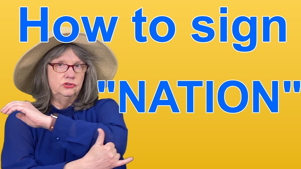 Как печатать слово NATION — ASL Слово дня — Слово 143