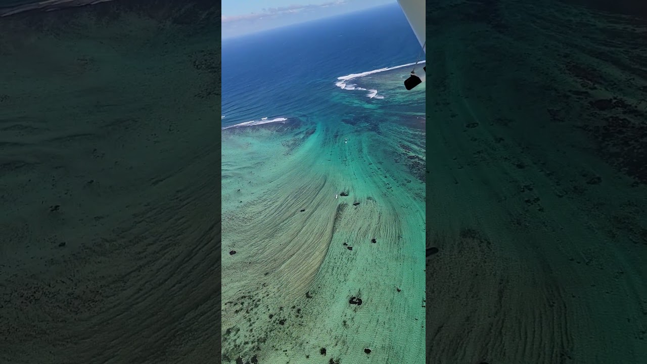 Mauritius Underwater Waterfall. #mauritius #africa #beach #island #seaplane #travel #waterfall