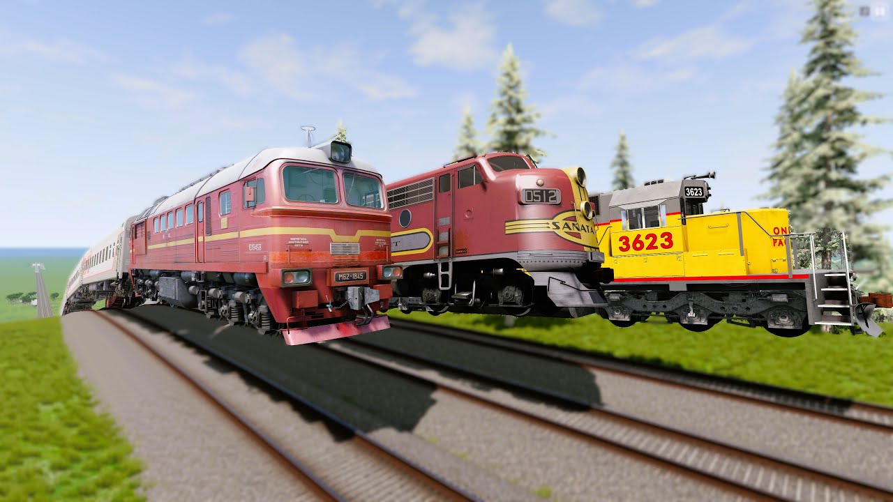 Extreme Train Crashes # 19 ( new map included ) | @beamng