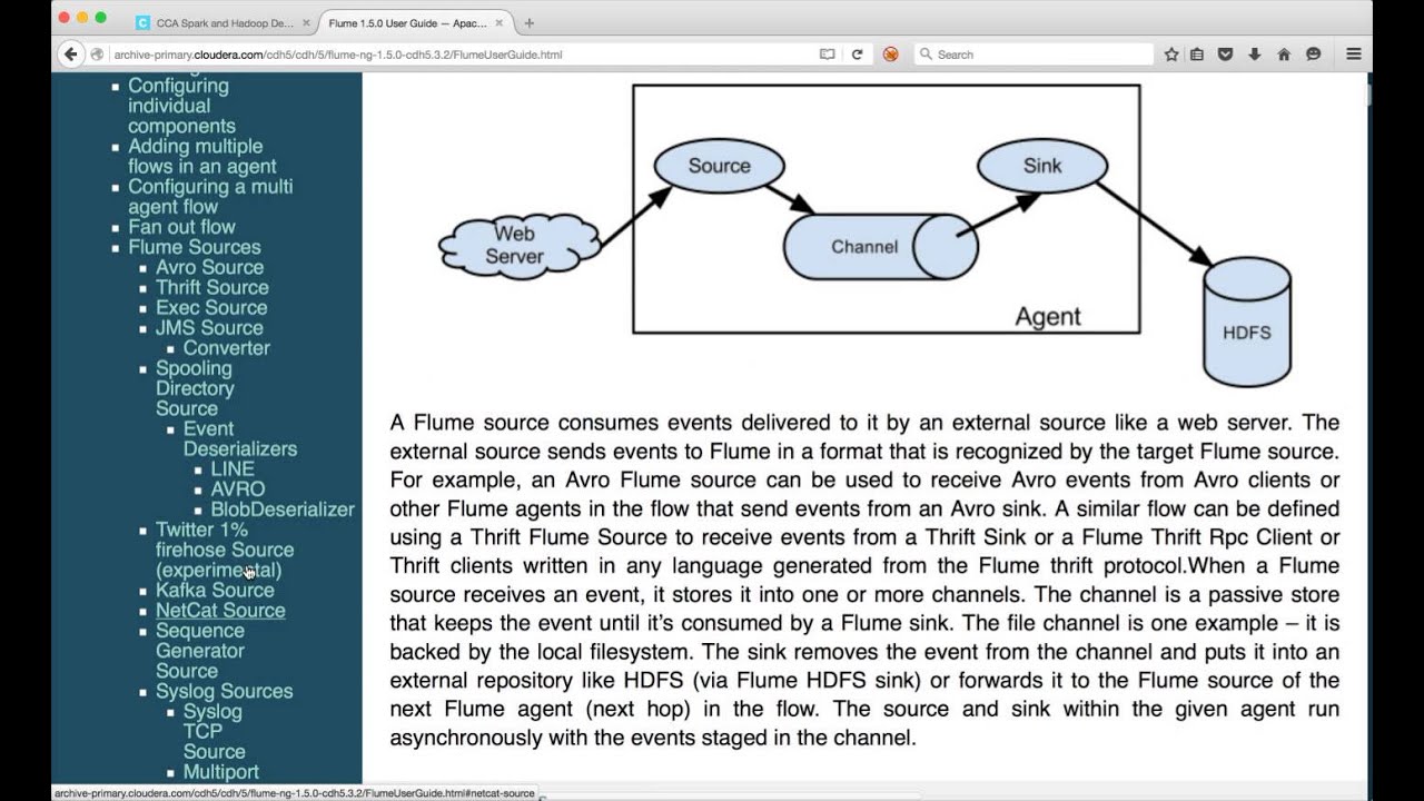 Hadoop Certification - CCA - Flume - Ingest real time data into HDFS