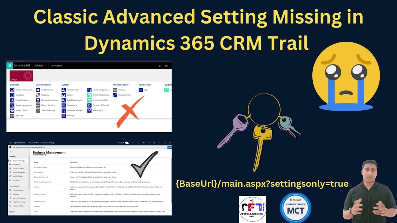 Missing Classic/Legacy Advanced Settings in Trial Dynamics 365 CRM #msdynamics365
