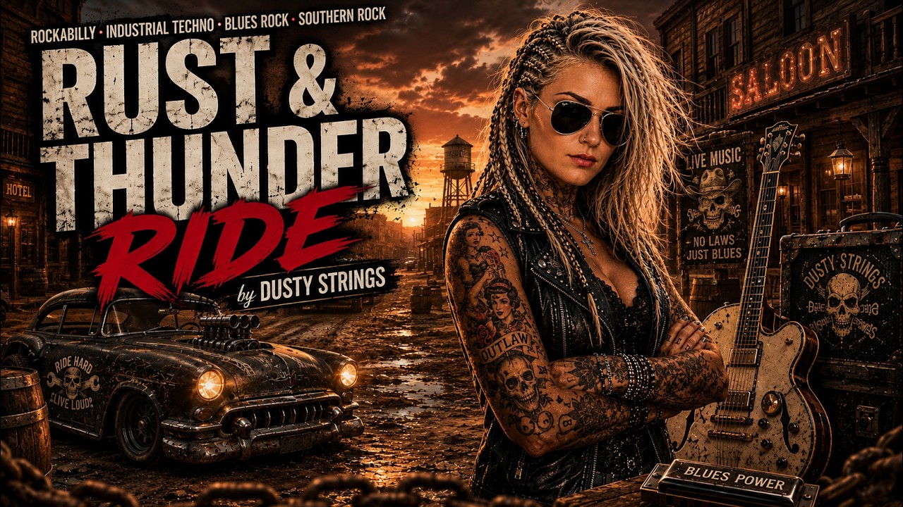 Rust & Thunder Ride &mdash; Dusty Strings | Rockabilly Industrial Techno x Blues Rock Southern Rock