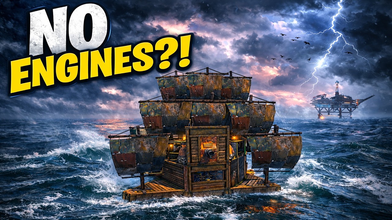 FAST Solo Boat Base with NO ENGINES?! | Rust Boat Build 2026