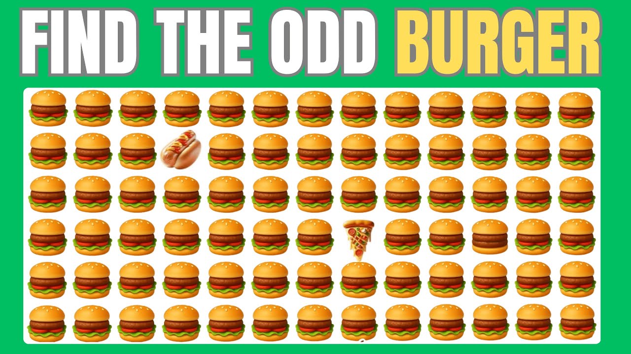 Find the ODD One Out - Fast Food Edition 🍔🍕🌮 30 Levels Emoji Quiz - Easy, Medium, Hard