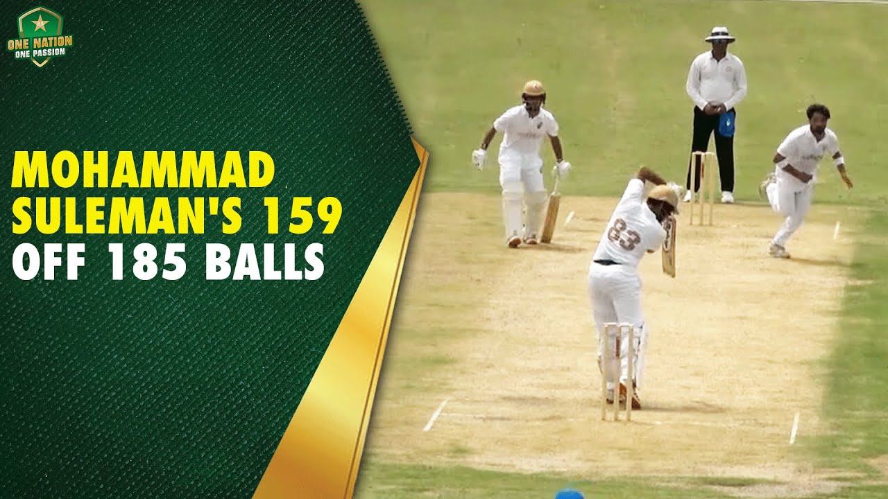 Mohammad Suleman's 159 off 185 balls | Hyderabad vs Karachi Whites | Hanif Mohammad Trophy 2025-26