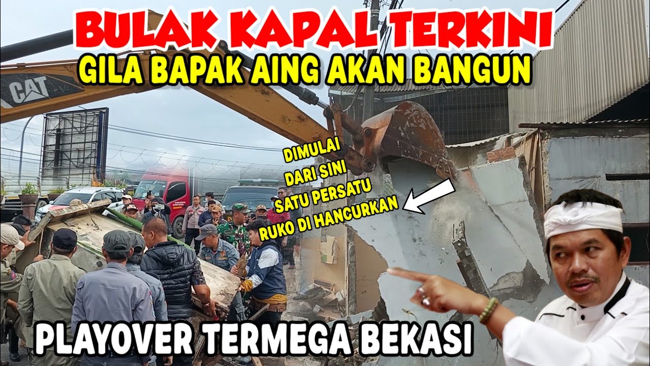 SIAP DIBAGUN PLAYOVER || SEJUMLAH BAGUNAN DIBONGKAR || BULAK KAPAL KOTA BEKASI