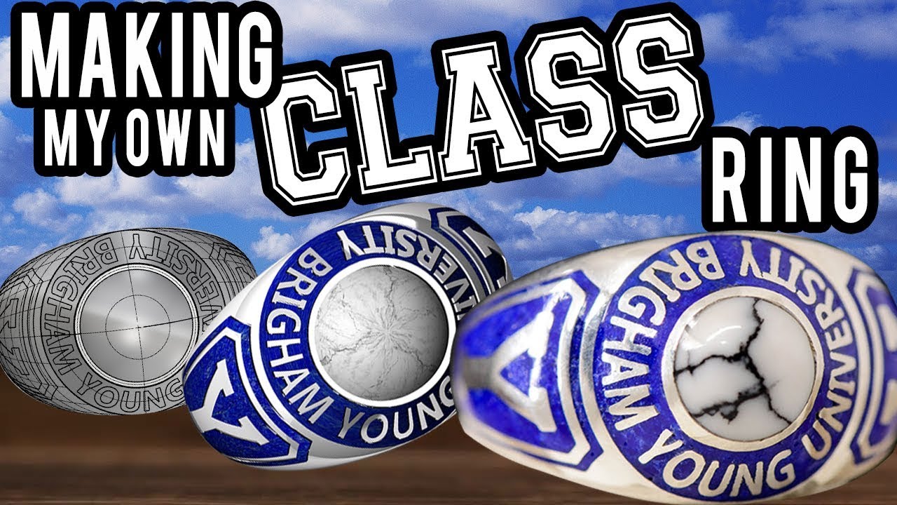 Making my Own Class Ring with Sterling Silver, Lapis Lazuli, and a Marble Cabochon