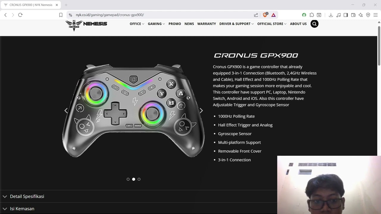 Review Produk Gamepad dari NYK Nemesis Cronus GPX900