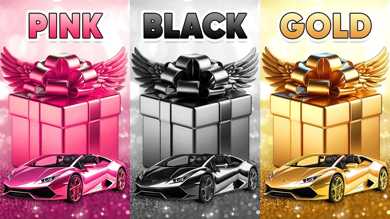 Wybierz sw&oacute;j prezent! 🎁 R&oacute;żowy, czarny lub złoty 💗🖤⭐️ Jakie masz szczęście? 😱