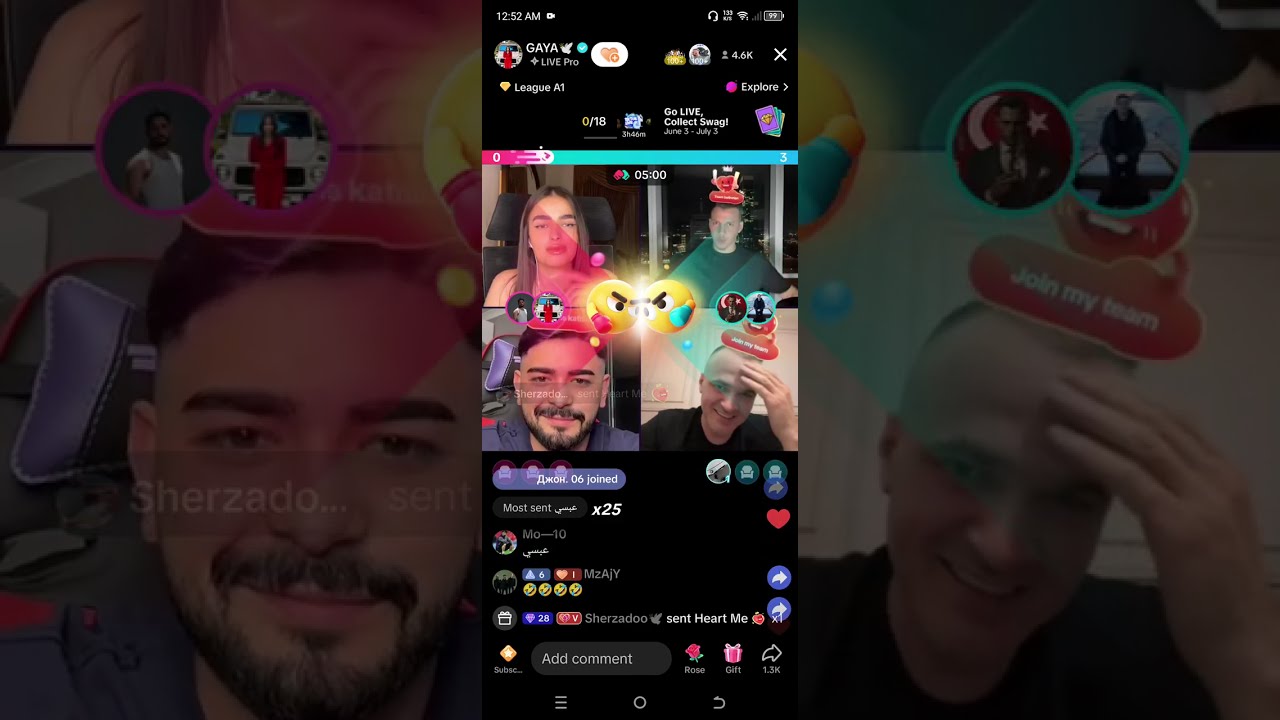 لايف غايا يوم الأربعاء ١٢/٦ كامل وناسة ضحك بعرات جولات حماسية لا يفوتكم