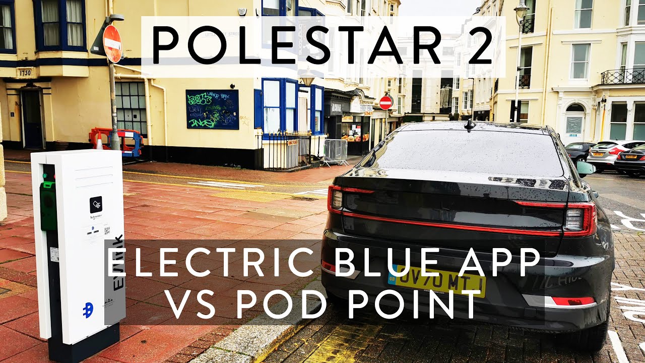 Charging in Brighton with the Polestar 2 - second attempt using Electric Blue