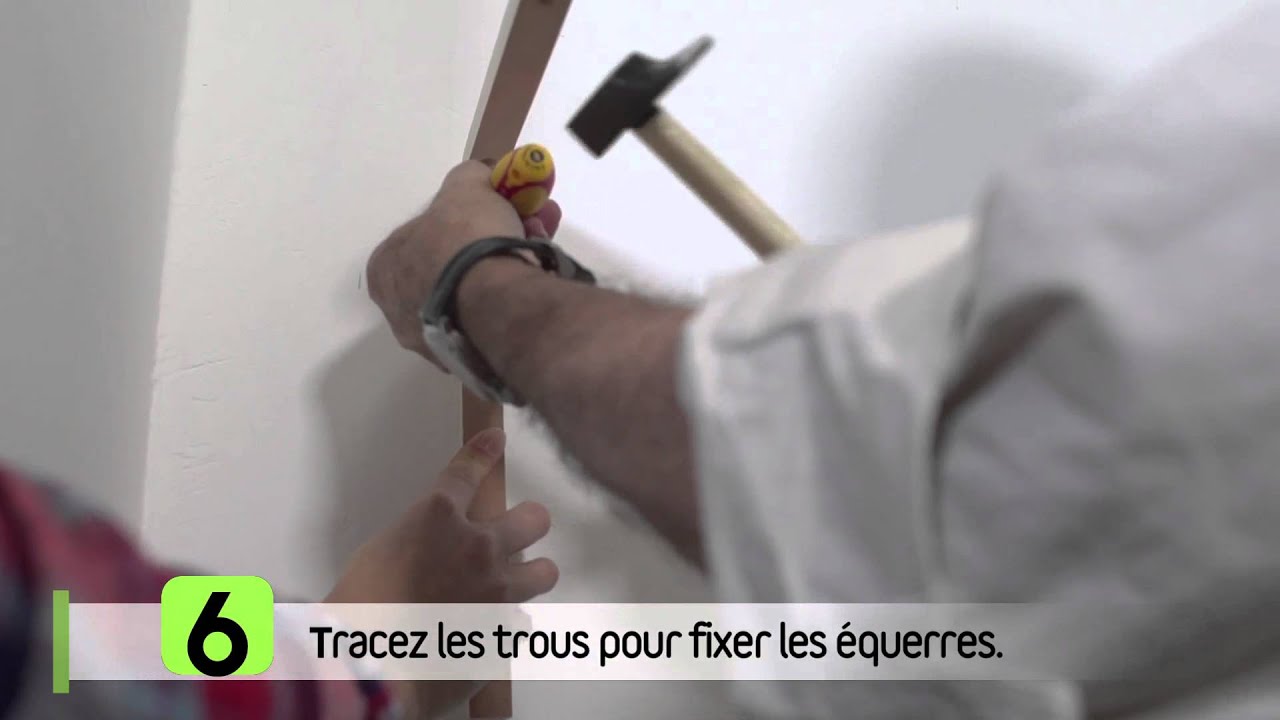 Fixer une étagère murale sur équerres