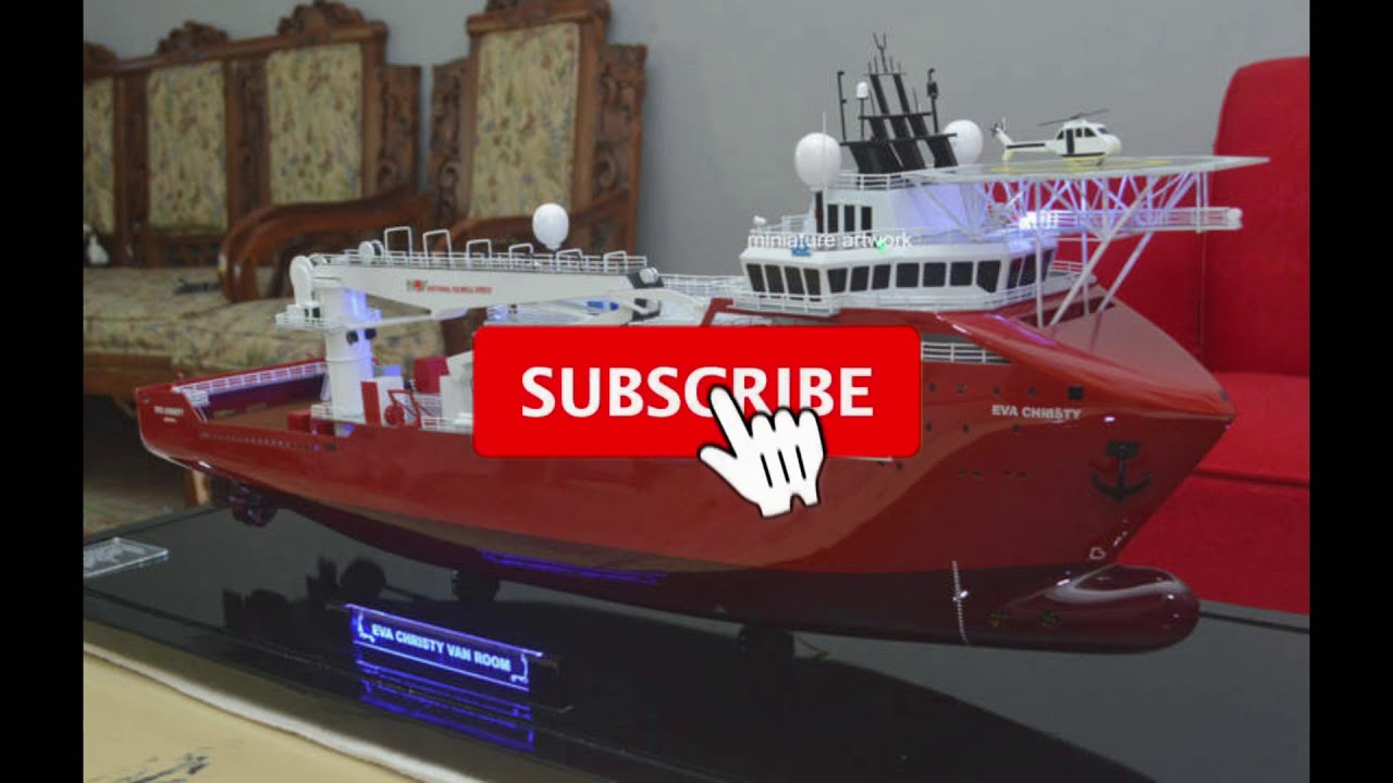 Video tutorial proses membuat Miniatur Kapal Supply SKANDI ACHIEVER