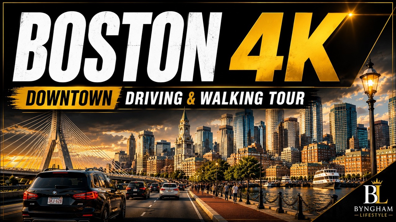 Downtown Boston | Massachusetts | Driving & Walking Tour  [4K]