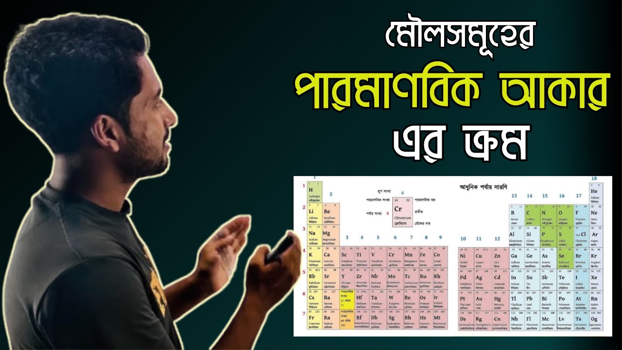 রসায়ন | পর্যায় সারণীতে মৌলসমূহের পারমানবিক আকারের ক্রম | SSC 2026 | 