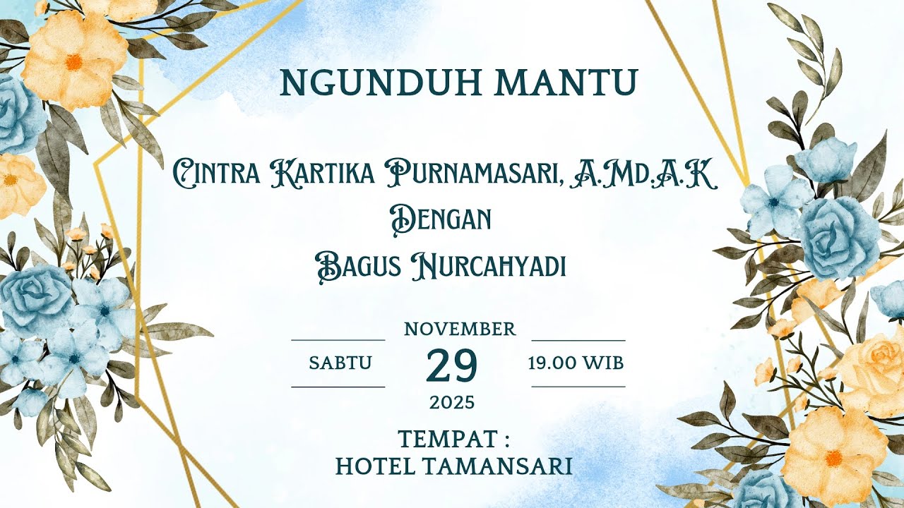Live Wedding Citra Kartika Purnamasari, A.Md.A.K  Dengan Bagus Nurcahyadi