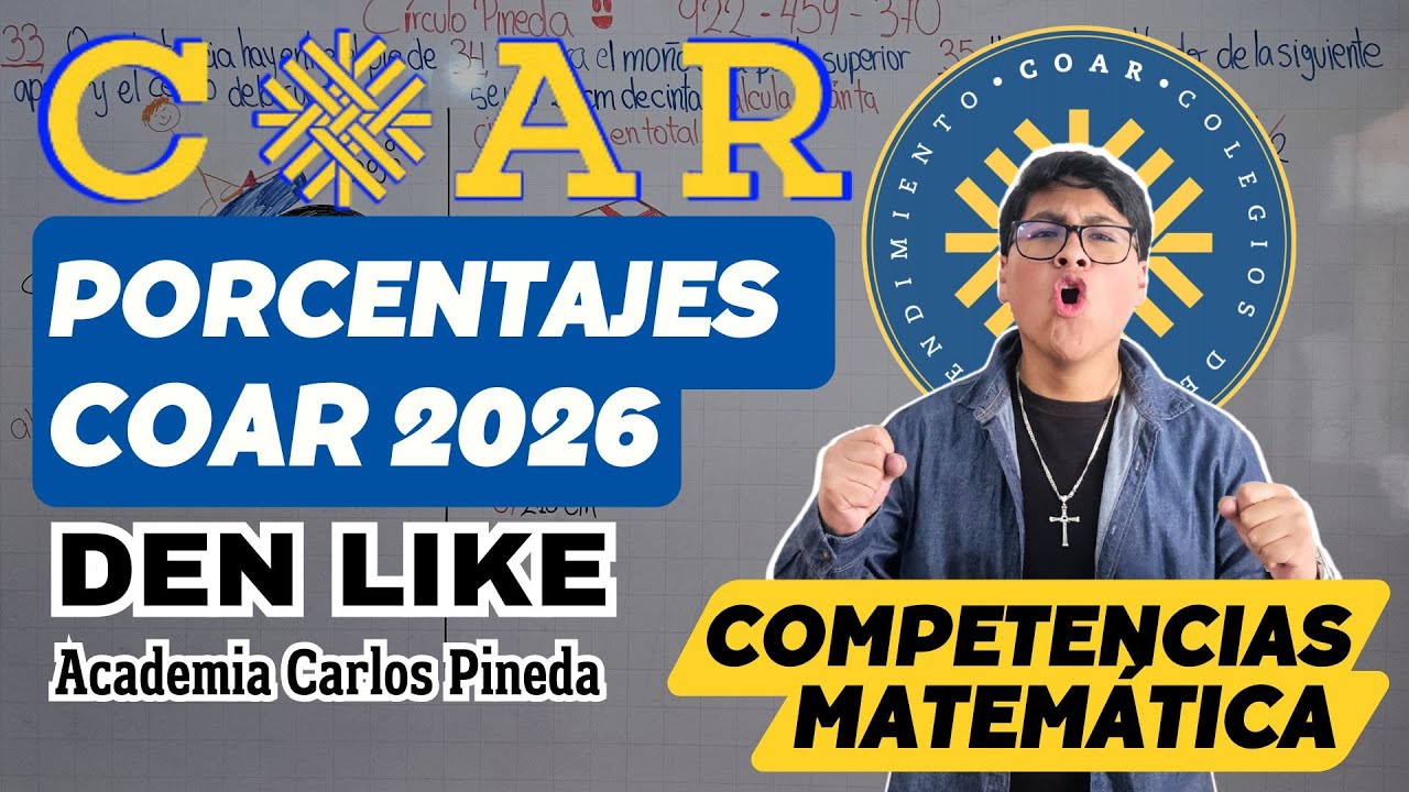 PORCENTAJES TEMA COMPLETO | ADMISIÓN Y PREPARACIÓN COAR 2026 - ACADEMIA DE CARLOS PINEDA
