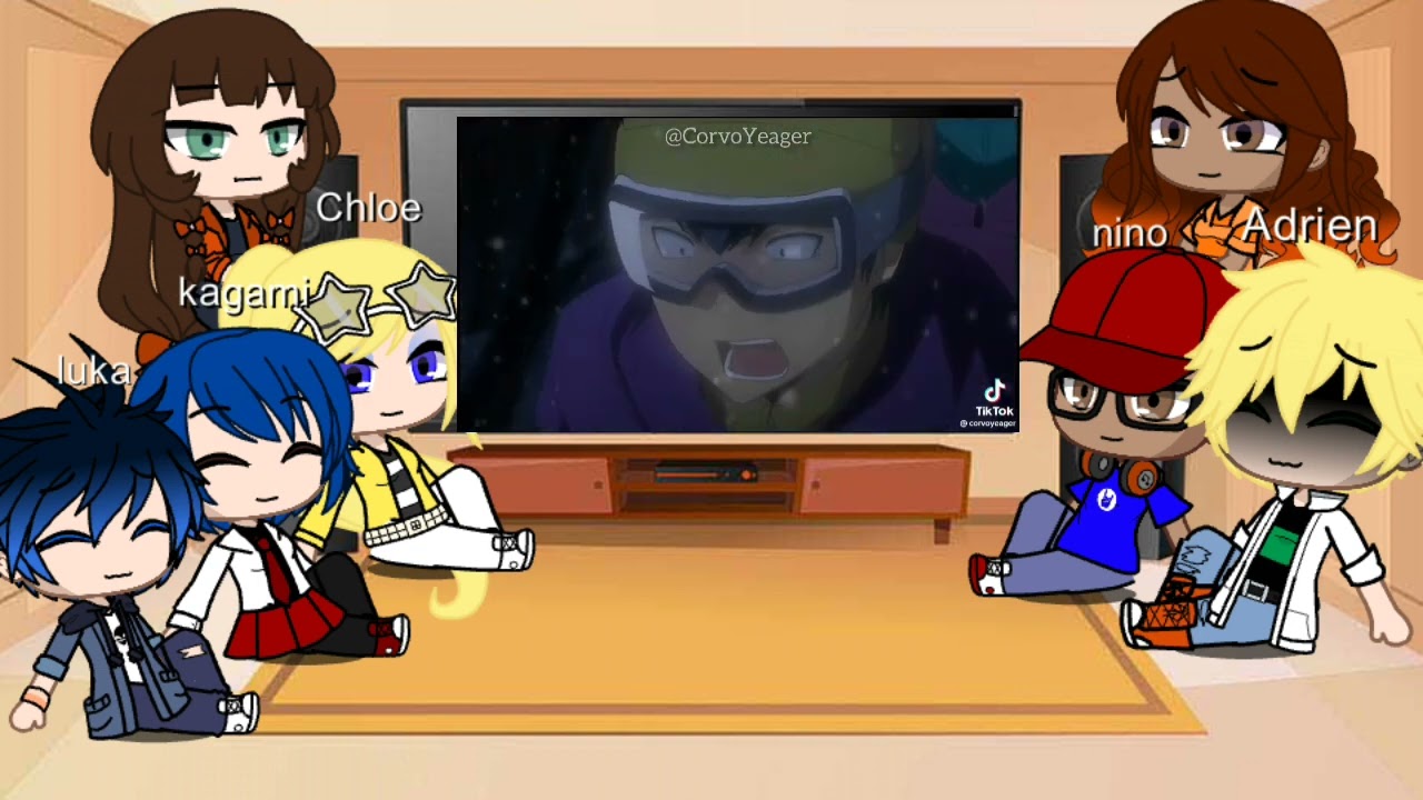 mlb reacts to Marinette as taiga from toradora//reaction video//taiga×ruuji//gacha star.