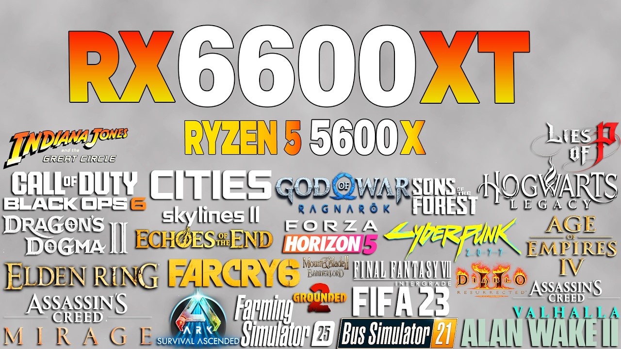 RX 6600 XT + Ryzen 5 5600x - Test in 38 Games