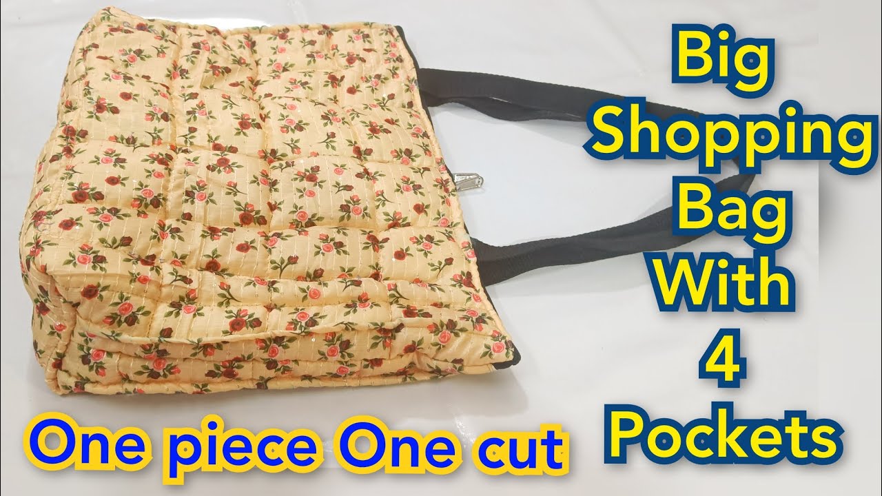 Simple cloth bag making video/Shopping Bag 1 piece 1 cut/बैग बनाने का यह तरीका आपको बहुत पसंद आएगा/