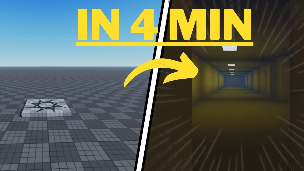 Make The Backrooms in 4 Min! (Roblox Studio)