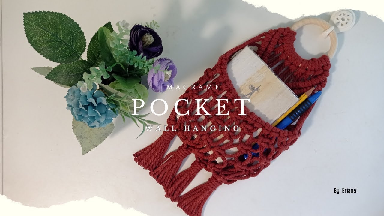 Macrame pocket wall hanging || macrame tutorial || macrame for beginners