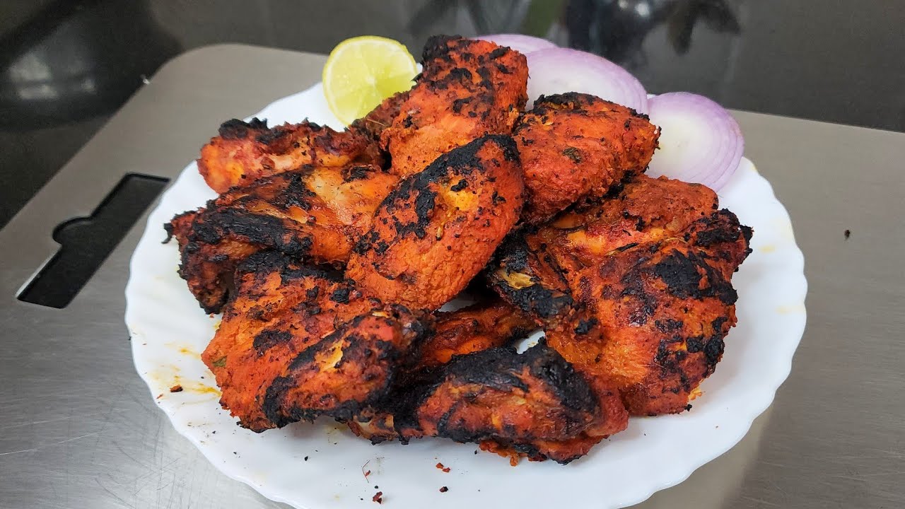 quick chicken starter ? moist and juicy tandoori chicken recipe in pan at home