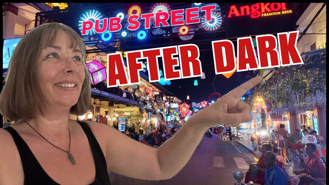 Siem Reap After Dark | Wycieczka piesza po nocnym życiu na Riverside i Pub Street 🇰🇭