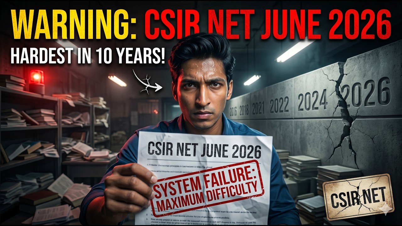 WARNING: CSIR NET June 2026 Will Be The Hardest in 10 Years! 🚨 | Piyush Laxkar