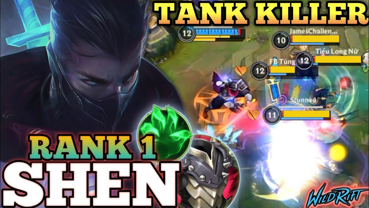 SHEN 100% TANK META BUILD! TOPLANE KILLER MVP PLAY - TOP 1 GLOBAL SHEN BY 絶対に対面勝ちます - WILD RIFT