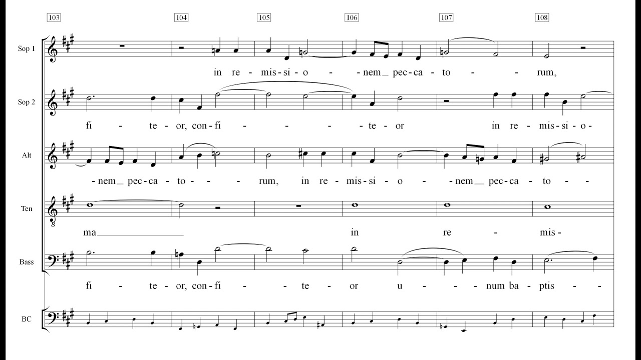 Messe in hMoll 17a Confiteor und Adagio von 17b Einstudierung Tenor