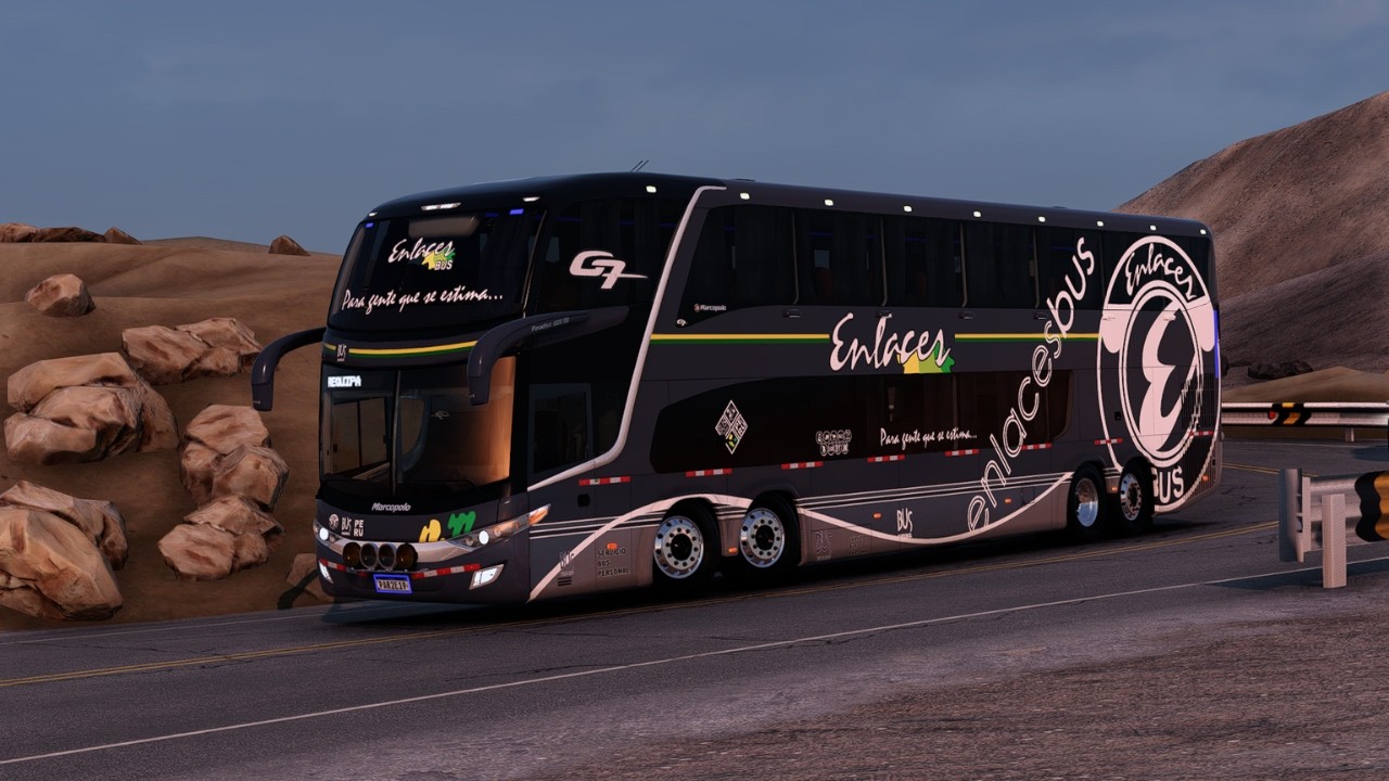 ETS2 1.58 - Camana - Atico - Marcopolo G7  8x2 - Enlaces Bus - Map MPS