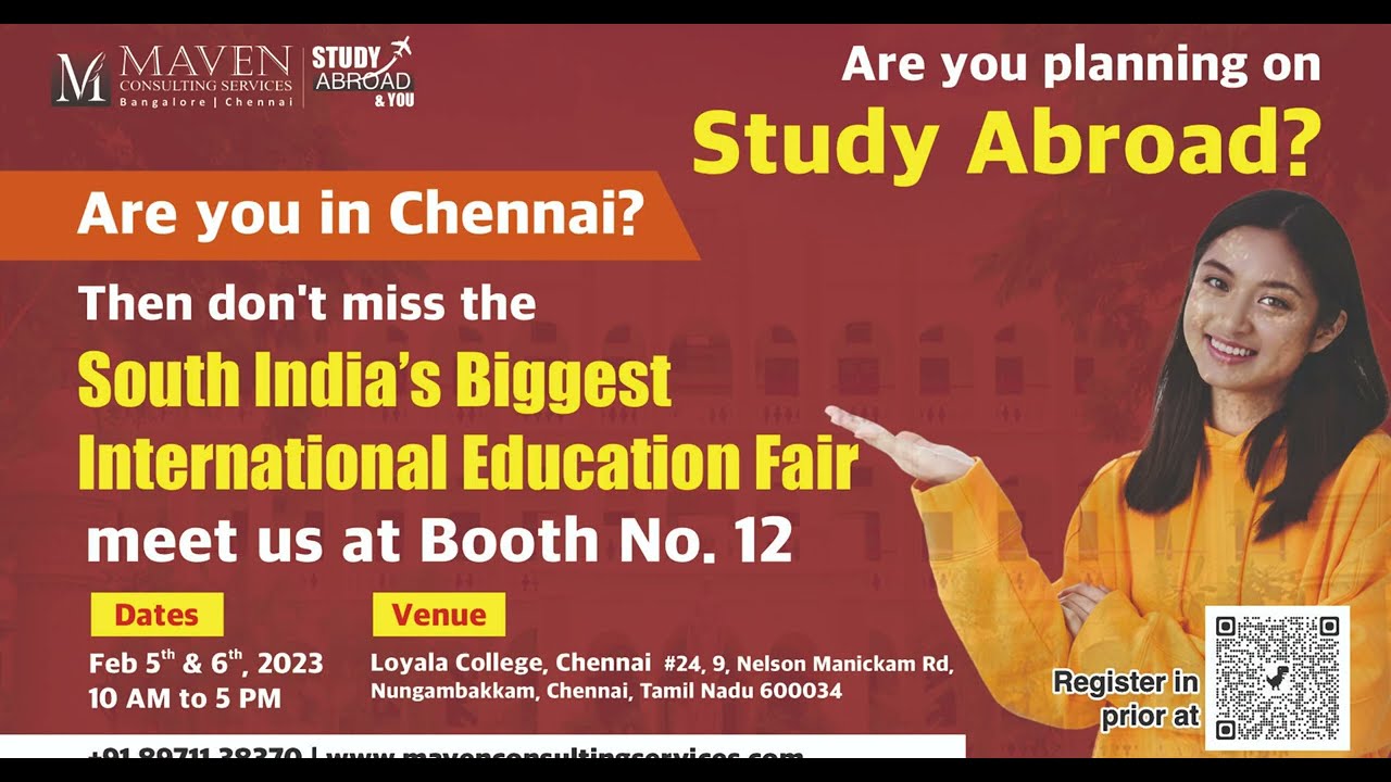 Study Abroad Fair in Chennai | Maven Consulting Services #studyabroad  #chennai