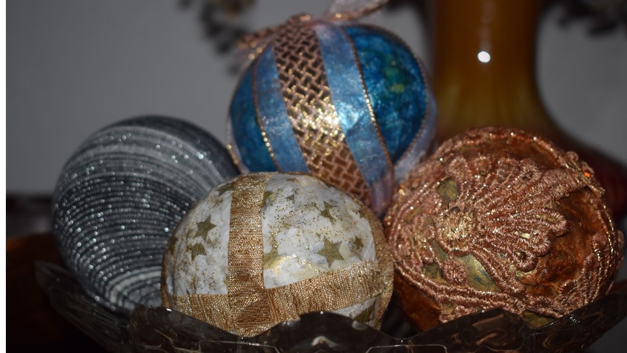 Como fazer bolas de natal simples e barata(Especial de Natal)