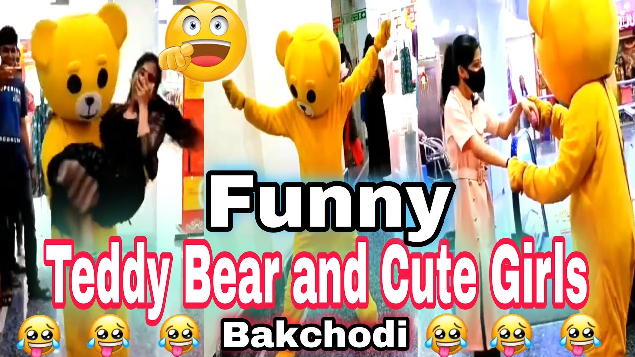 Irritating Teddy Bear Prank on Cute Girl's | Teddy Bear Backchodi Prank