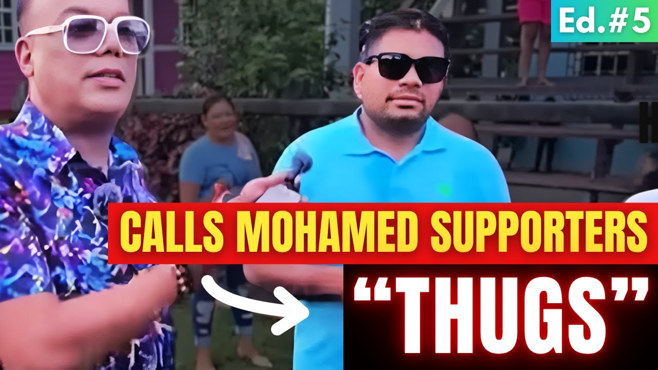 "THUGS:" Trini Reporter Ian Alleyne Calls Mohamed Supporters "Thugs"–Gets Kicked Out of Village