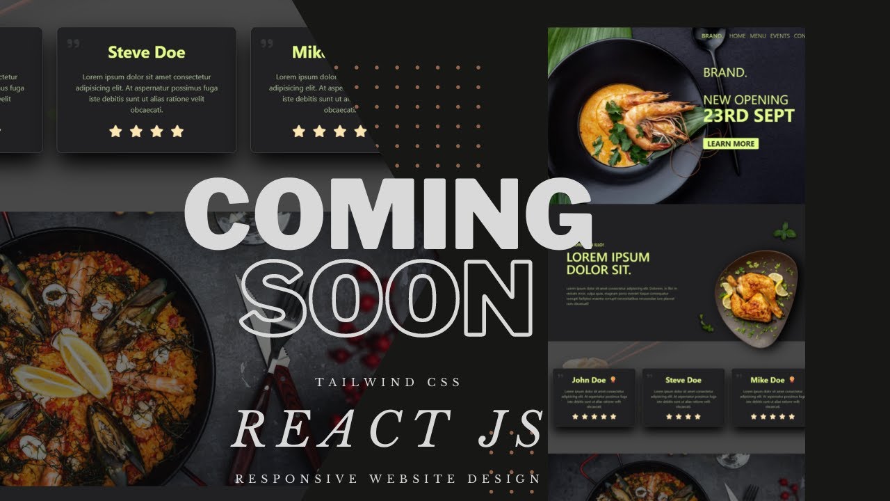 Tailwind CSS Tutorial Responsive Design! ReactJs!