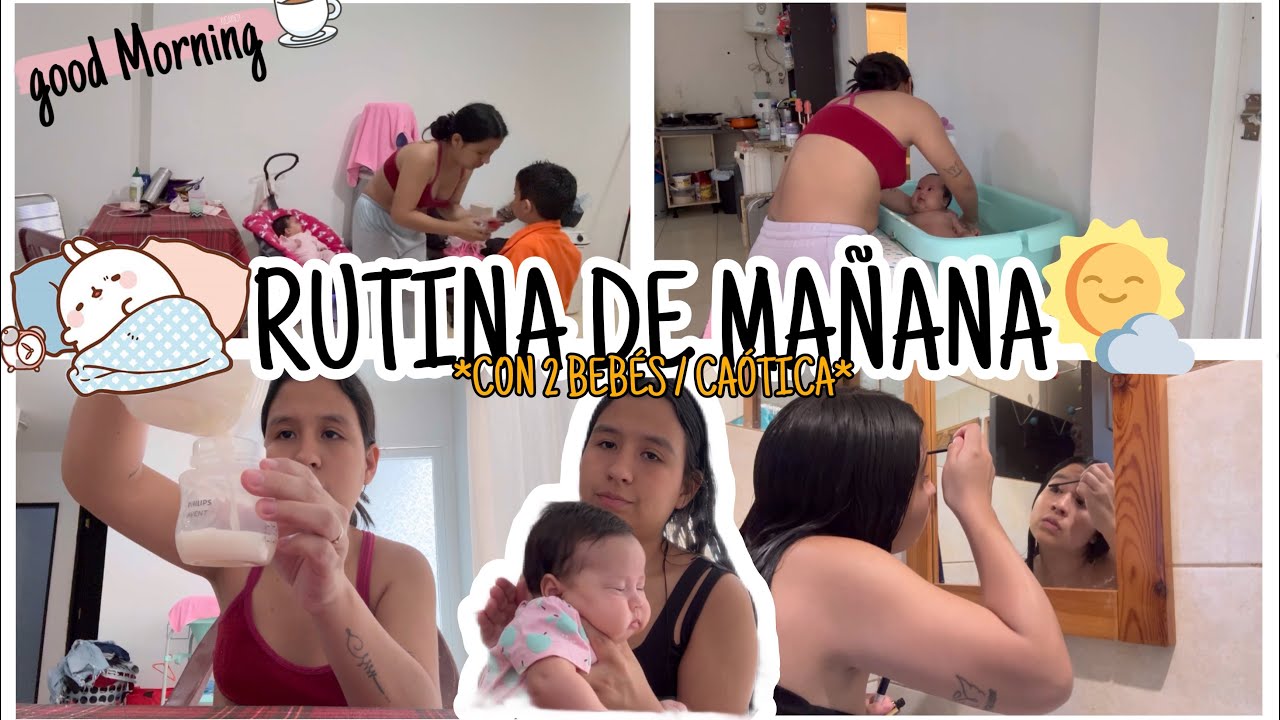 🌤️🤱🏻MI RUTINA DE MAÑANA CON 2 BEBÉS A MIS 22 AÑOS🥰🛀 *CAOTICA*😰 | TATIANA ACOSTA💖🙏🏼