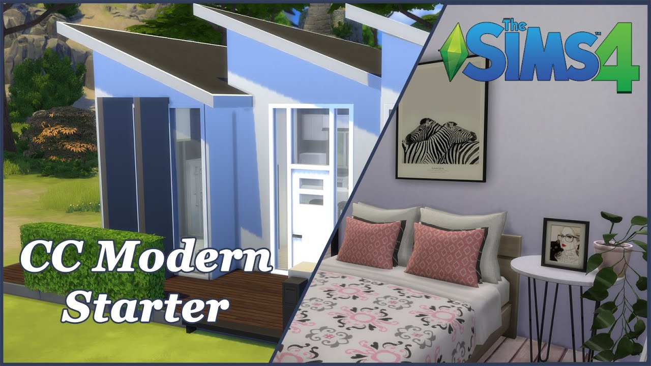 The Sims 4 - Modern Starter  CC (House Build)