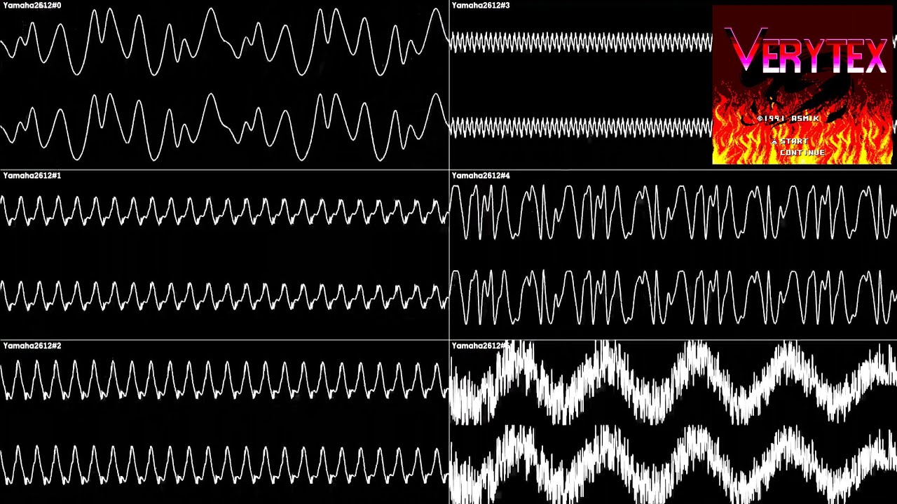 Verytex Genesis / Mega Drive - Full Soundtrack Oscilloscope YM2612