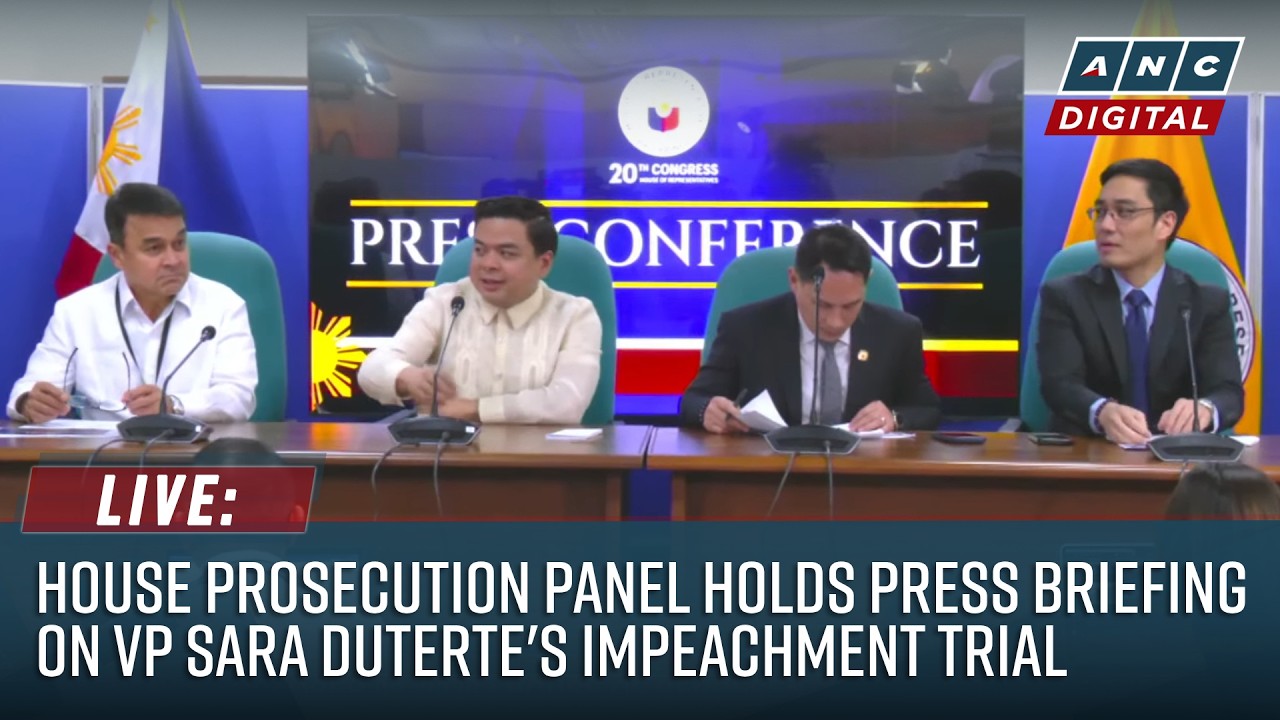 LIVE: House Prosecution Panel holds press briefing on VP Sara Duterte's Impeachment Trial | Oct 9