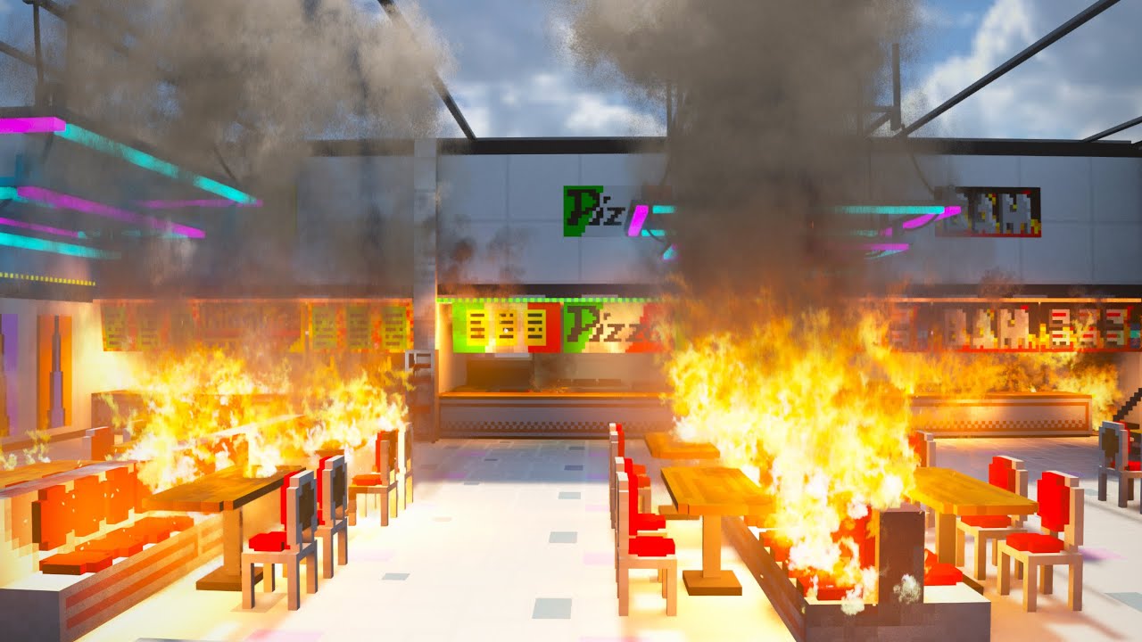 Set FIRE to a remastered MINI MALL with a GAS CAN - Teardown