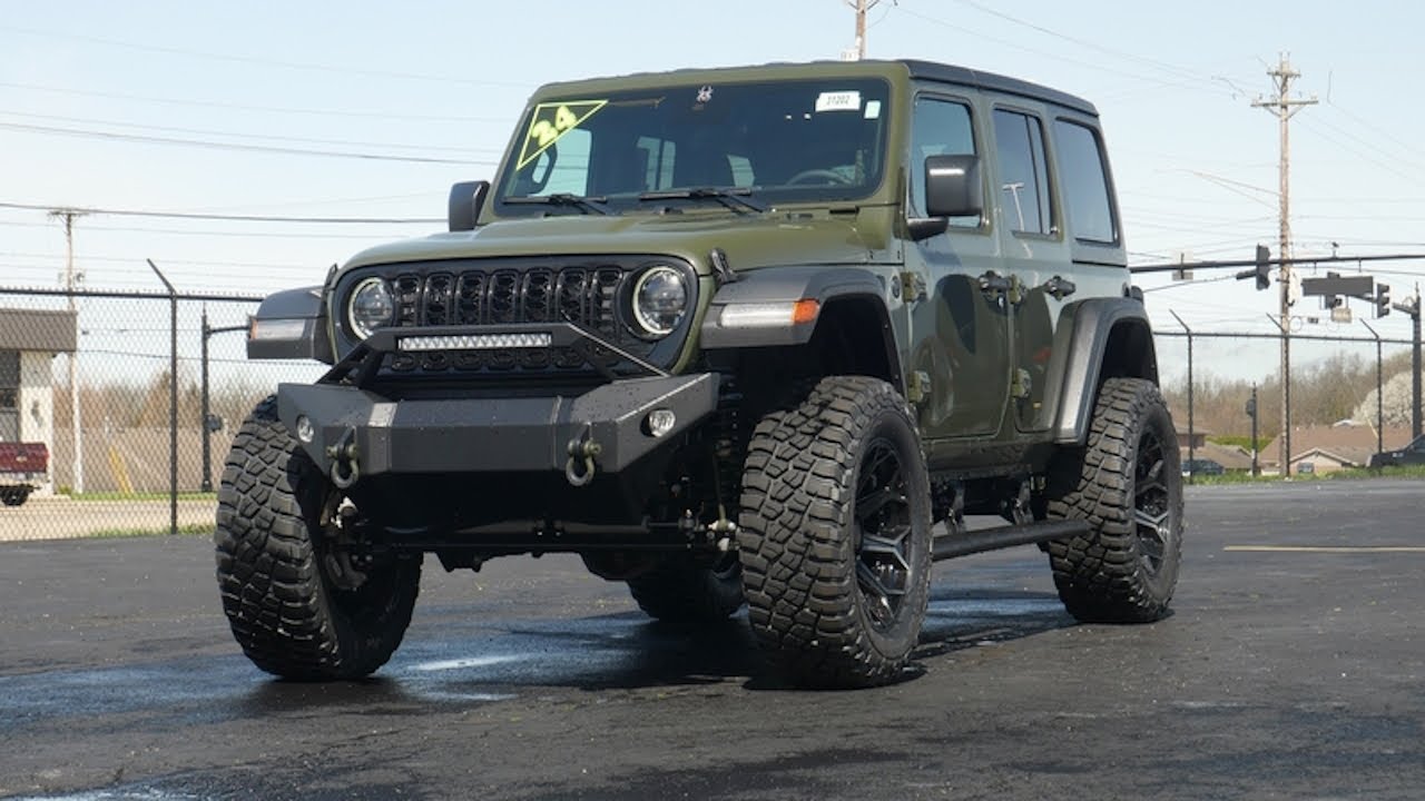 2024 BLACK WIDOW Jeep Wrangler! Sarge Green Paint, 35