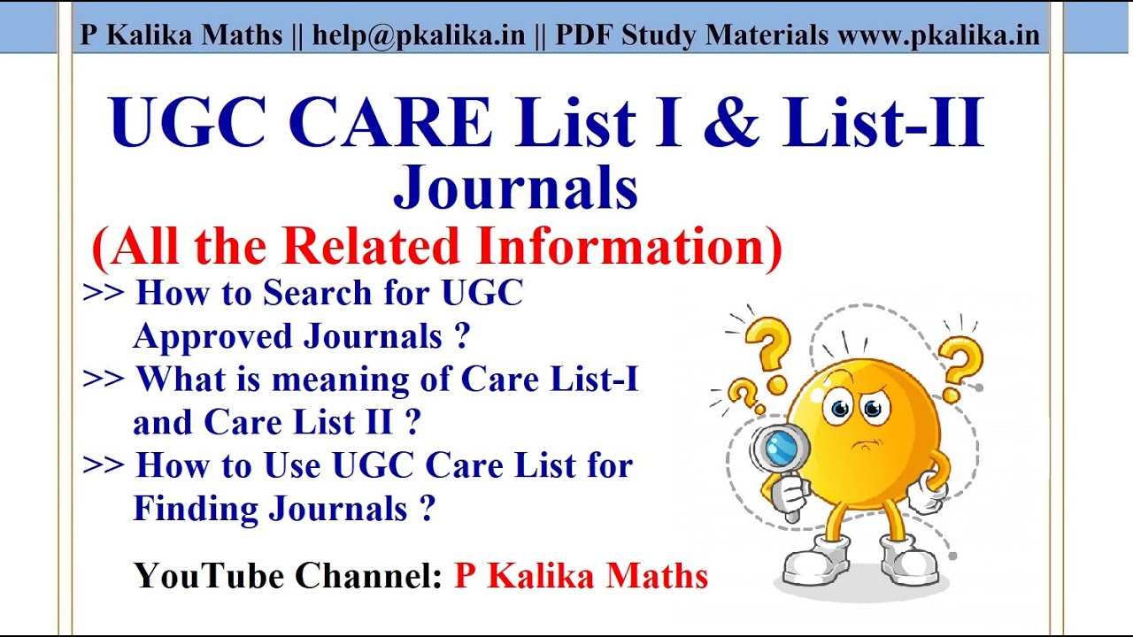 UGC CARE List-I and List-II Journals || Must watch this video before publishing for relevant Info.